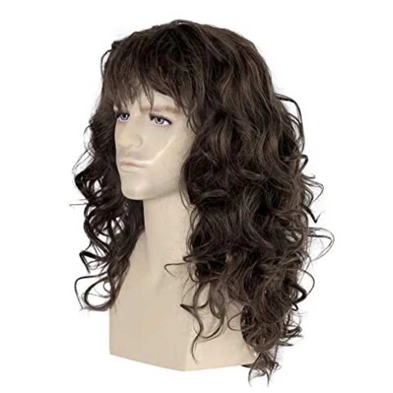 Perruque de cosplay “Eddie Munson” dans Stranger Things (Saison 4) - Kf sfa c fedc d b b ed c cd m - Tenue de festival