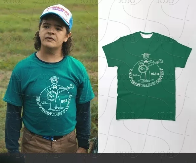T-shirt Craftsbury Banjo Contest de "Dustin" dans Stranger Things (Saison 4) - Kf sfc cb ce a bf fafb t - Tenue de festival