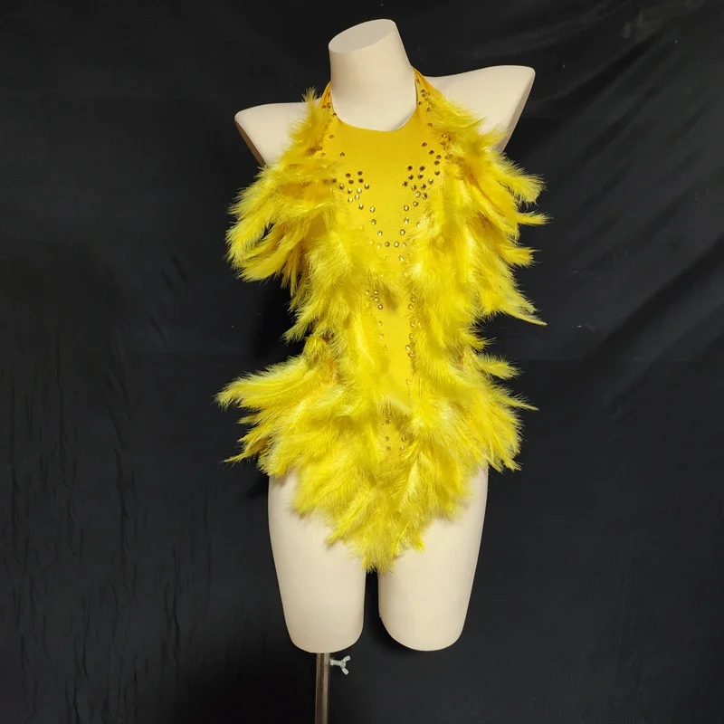 Body à plumes et strass scintillants - Carnaval de Rio - Kf s faeb e d d b d f e g costume de batterie command avec biscuits en plumes pour femmes tenue de drag queen tenue de - Tenue de festival