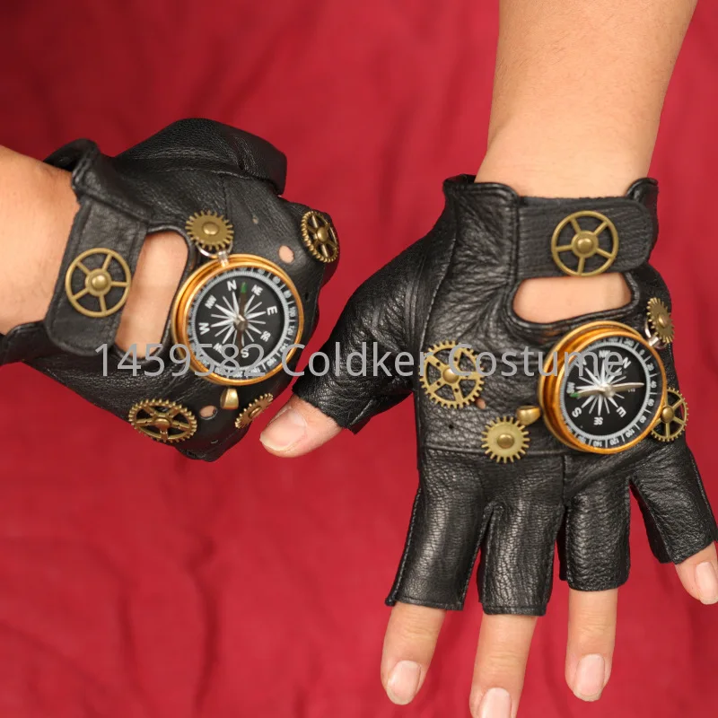 Mitaines en cuir Boussoles Steampunk - Kf s f ac af f a f ec - Tenue de festival