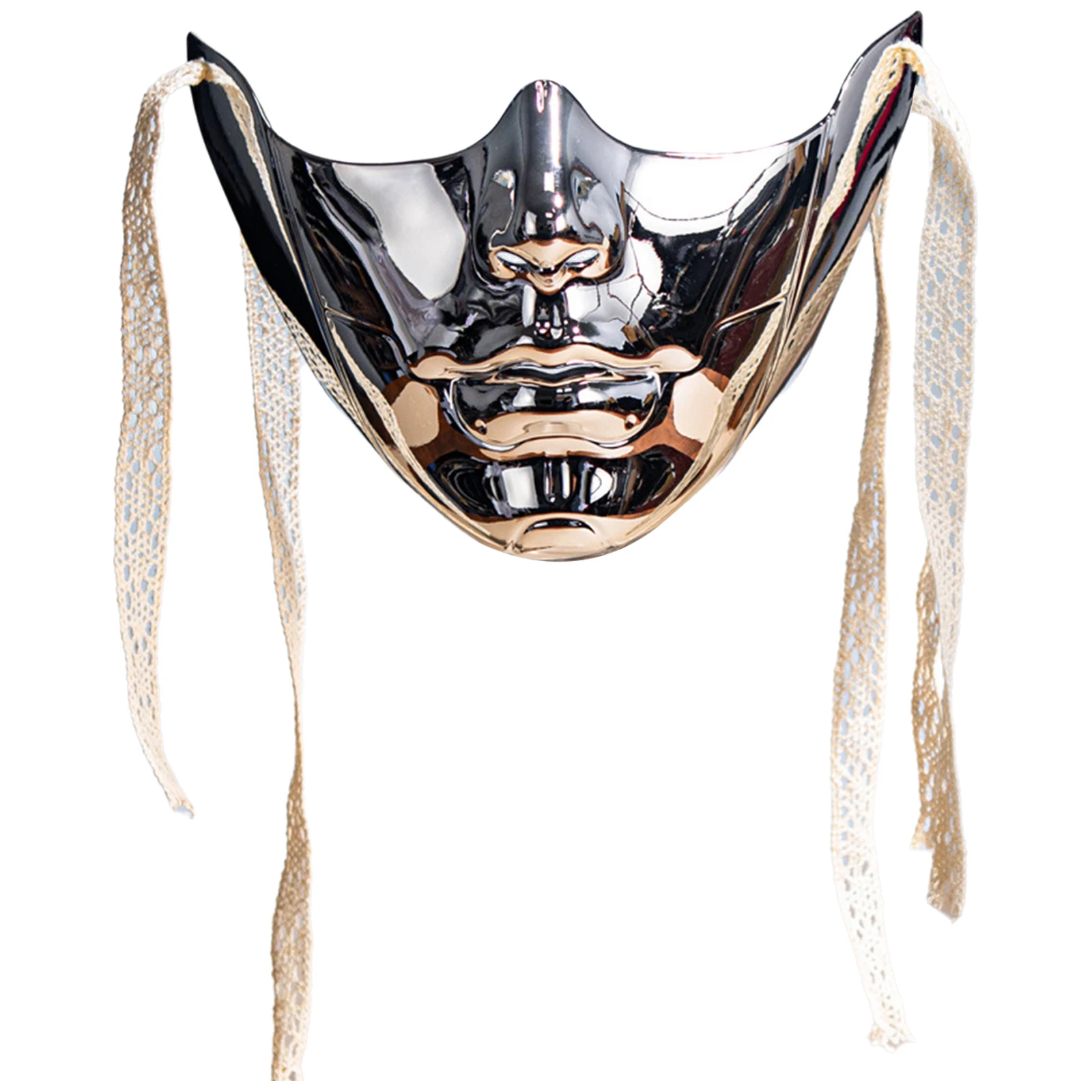 Demi-masque inférieur rigide effet miroir - Kf s df ba fa ee c abfc b ec r - Tenue de festival