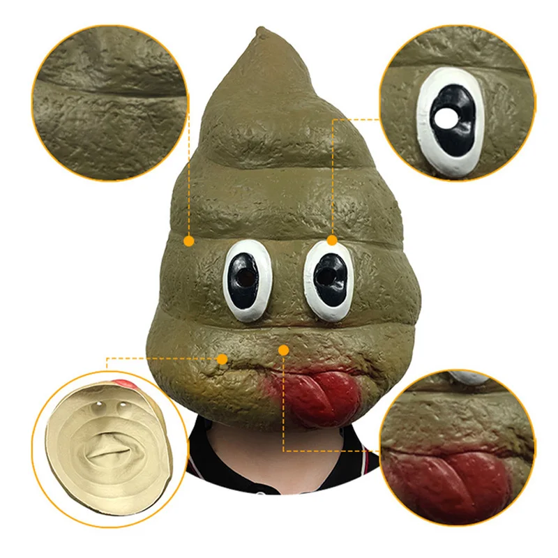 Masque "Emoji Caca" - Kf s ee d a b f c ac c - Tenue de festival