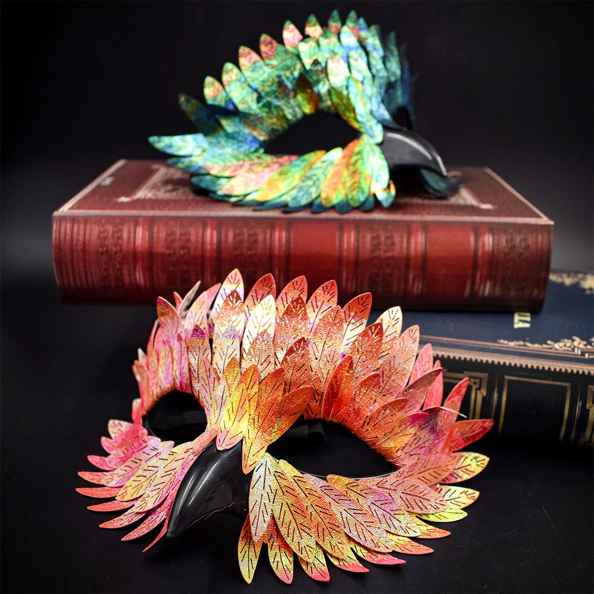 Demi-masque facial style plumes de phénix - Kf sd df c d ebfaf cfdc - Tenue de festival