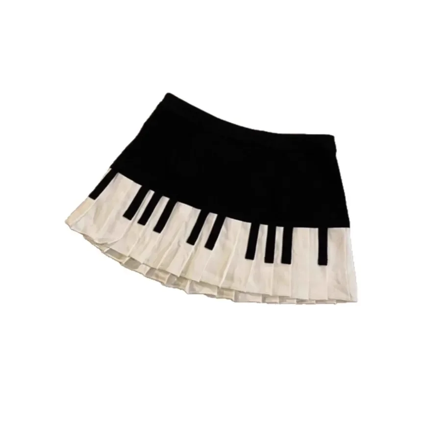 Jupe courte plissée style piano - Kf secdbad c b f f b f a - Tenue de festival