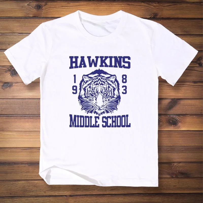 T-shirt "Hawkins Middle School 1983" de Dustin dans Stranger Things - Kf s dd a da b bc fa de d - Tenue de festival