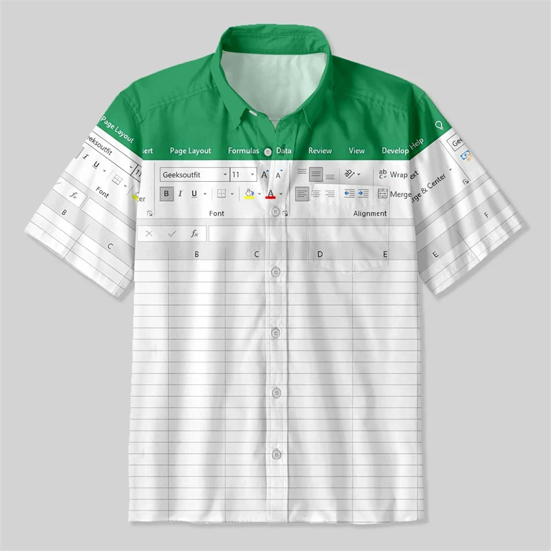 Chemise “Microsoft Excel” - Kf sd c ceb bd a dd e c fad dv - Tenue de festival