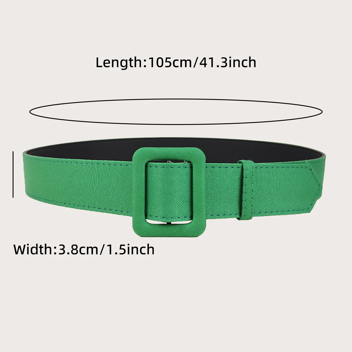 Ceinture large avec boucle carrée colorée pour femmes - Kf s f f cd e b a d f f f aedd - Tenue de festival