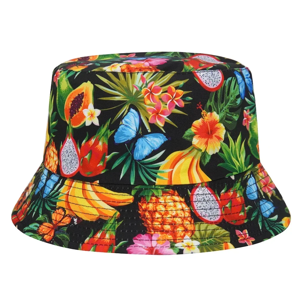 Bob tropical fruits et fleurs multicolores - Kf sb ea e b b b ad f p - Tenue de festival