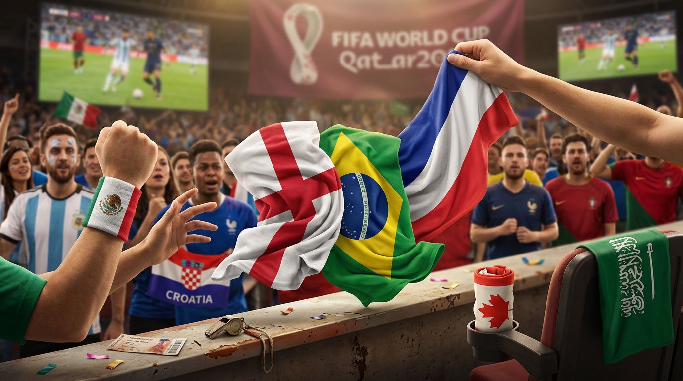 Cache cou de supporter avec drapeaux pour la coupe du monde - Tenue de festival