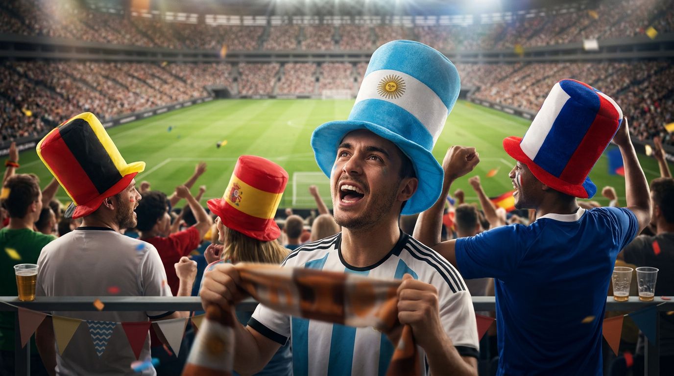 Cache cou de supporter avec drapeaux pour la coupe du monde - Tenue de festival