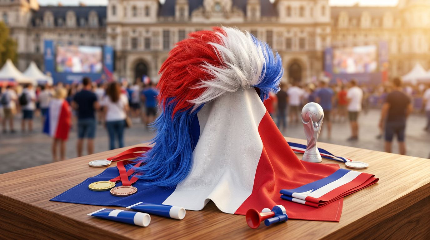 Cache cou de supporter avec drapeaux pour la coupe du monde - Tenue de festival